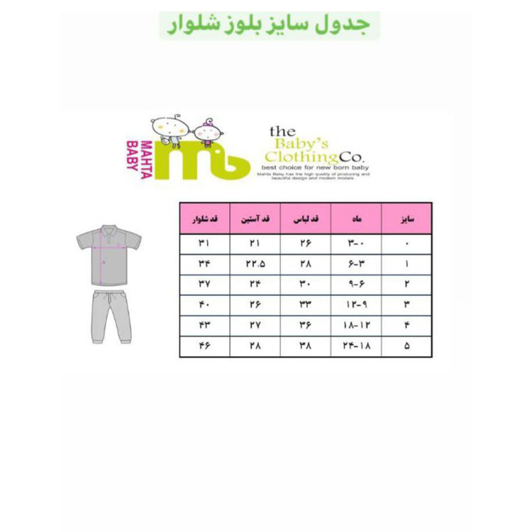 ست بلوز و شلوار بچگانه خرسی کد : 1774