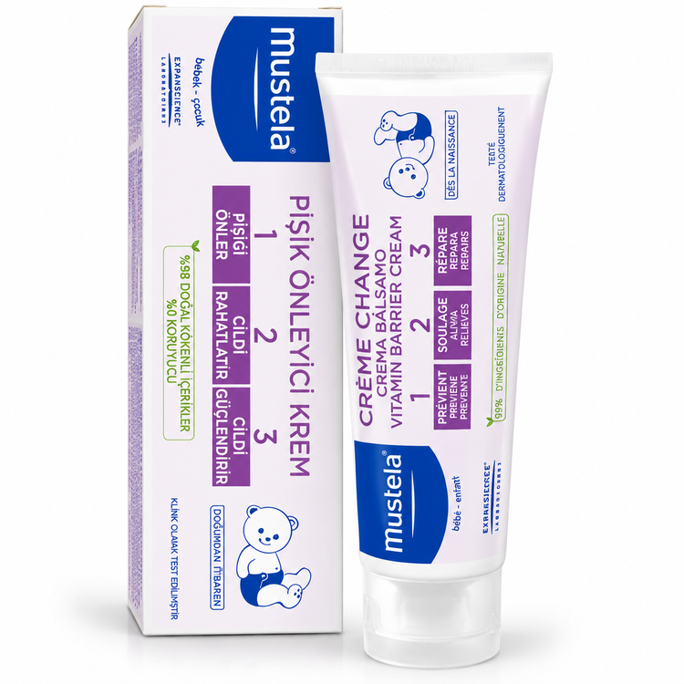 کرم سوختگی پای نوزاد موستلا مدل Vitamin Barrier Cream حجم ۵۰ میل